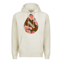 Oatmeal Heather american football and western roses teardrop Premium Hoodie - BundleAndBundleShop