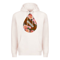 Pale Pink american football and western roses teardrop Premium Hoodie - BundleAndBundleShop