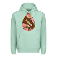 Seafoam american football and western roses teardrop Premium Hoodie - BundleAndBundleShop