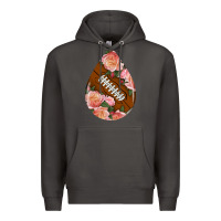 Smoke american football and western roses teardrop Premium Hoodie - BundleAndBundleShop