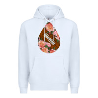 American Football And Western Roses Teardrop Premium Hoodie | Teevron