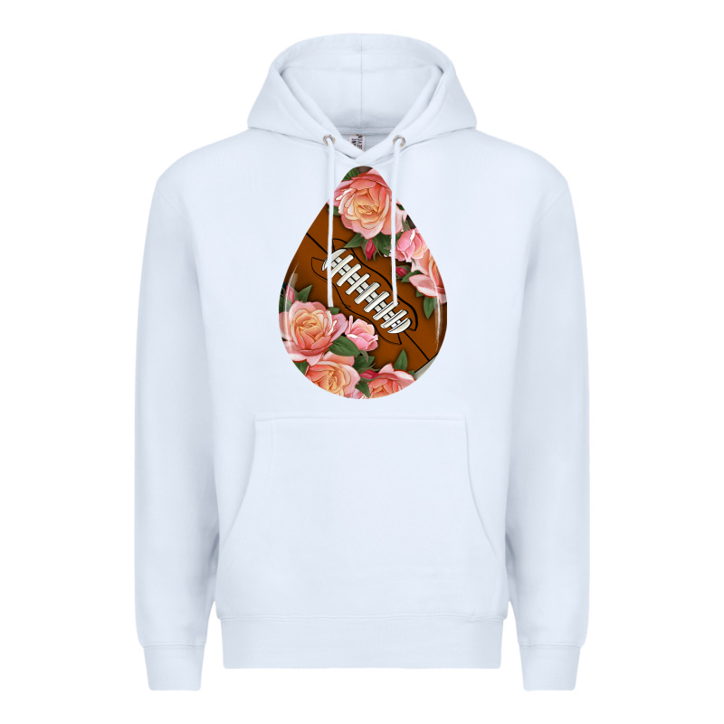 American Football And Western Roses Teardrop Premium Hoodie by BundleAndBundleShop | Teevron
