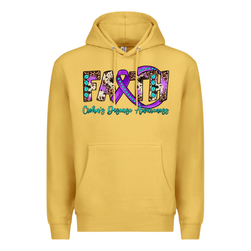Faith Crohn's Disease Awareness Premium Hoodie by JahusDesignShop | Teevron