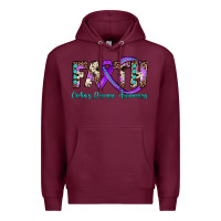 Burgundy faith crohn's disease awareness Premium Hoodie - JahusDesignShop
