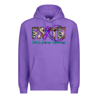 Purple faith crohn's disease awareness Premium Hoodie - JahusDesignShop