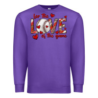 Purple for the love of the game baseball Premium Sweatshirt - texasbilliewilder