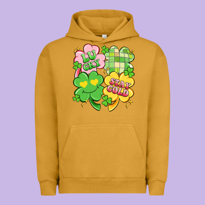 Lucky Stay Gold Urban Hoodie Designed By Artiststas