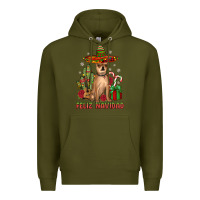 Army Green Chihuahua feliz navidad Premium Hoodie - JahusDesignShop