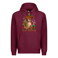 Burgundy Chihuahua feliz navidad Premium Hoodie - JahusDesignShop