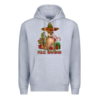 Heather Grey Chihuahua feliz navidad Premium Hoodie - JahusDesignShop