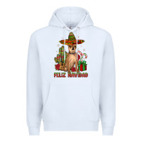 White Chihuahua feliz navidad Premium Hoodie - JahusDesignShop