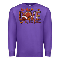 Purple for the love of the game football Premium Sweatshirt - texasbilliewilder