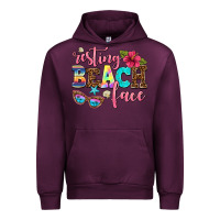 Mauve Wine resting beach face Urban Hoodie - AdoDesignShop