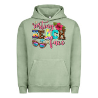 Pigment Oil Green resting beach face Urban Hoodie - AdoDesignShop