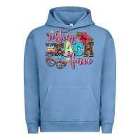 Pigment Pebble Blue resting beach face Urban Hoodie - AdoDesignShop