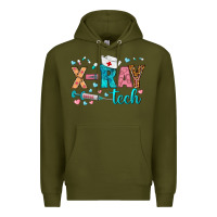 Army Green x ray tech Premium Hoodie - BundleAndBundleShop