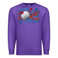 Purple for the love of the game hockey Premium Sweatshirt - texasbilliewilder