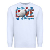 White for the love of the game hockey Premium Sweatshirt - texasbilliewilder