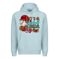 Blue Mist it's a baseball kinda day Premium Hoodie - BundleAndBundleShop