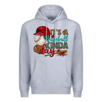 Heather Grey it's a baseball kinda day Premium Hoodie - BundleAndBundleShop