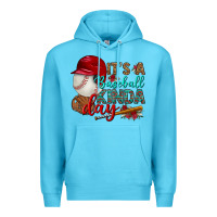 Ocean Blue it's a baseball kinda day Premium Hoodie - BundleAndBundleShop