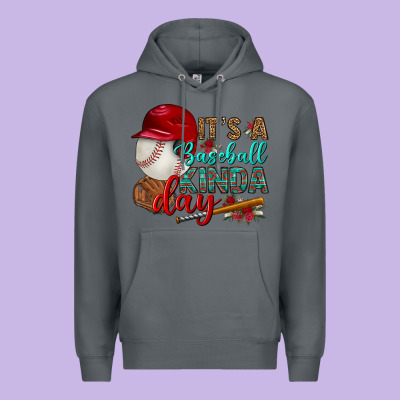 It's A Baseball Kinda Day Premium Hoodie Designed By Bundleandbundleshop