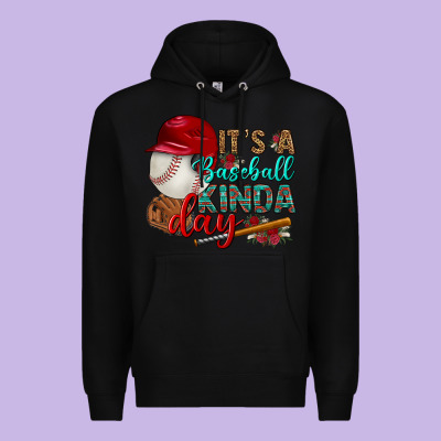 It's A Baseball Kinda Day Premium Hoodie Designed By Bundleandbundleshop