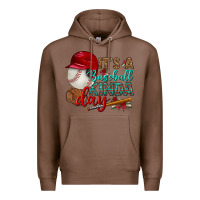 Chestnut it's a baseball kinda day Premium Hoodie - BundleAndBundleShop