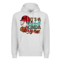Dove Grey it's a baseball kinda day Premium Hoodie - BundleAndBundleShop