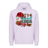 Lilac it's a baseball kinda day Premium Hoodie - BundleAndBundleShop
