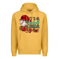 Mustard it's a baseball kinda day Premium Hoodie - BundleAndBundleShop