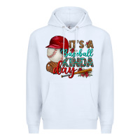 White it's a baseball kinda day Premium Hoodie - BundleAndBundleShop