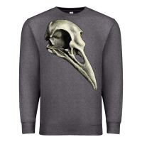 Charcoal Heather Raven Skull Premium Sweatshirt - RanaPortraitStore