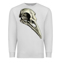 Dove Grey Raven Skull Premium Sweatshirt - RanaPortraitStore