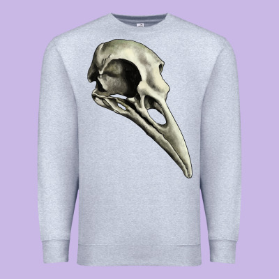 Premium Sweatshirt Raven Skull