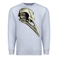 Heather Grey Raven Skull Premium Sweatshirt - RanaPortraitStore