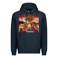 Navy Chihuahua Christmas Premium Hoodie - JahusDesignShop