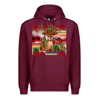 Burgundy Chihuahua Christmas Premium Hoodie - JahusDesignShop