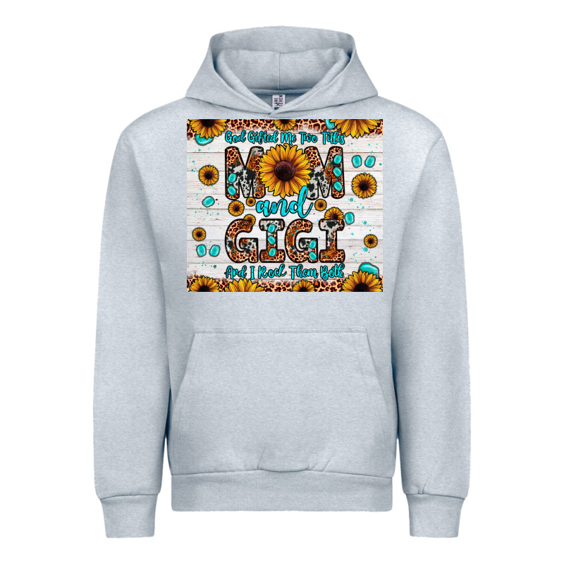 God Gifted Me Two Titles Mom And Gigi And I Rock Them Both Urban Hoodie by JahusDesignShop | Teevron