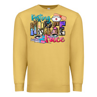 Antique Gold resting nurse face Premium Sweatshirt - Zillion Design Studio