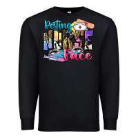 Black resting nurse face Premium Sweatshirt - Zillion Design Studio