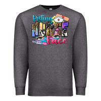 Charcoal Heather resting nurse face Premium Sweatshirt - Zillion Design Studio