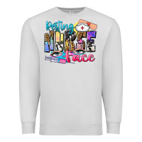 Dove Grey resting nurse face Premium Sweatshirt - Zillion Design Studio