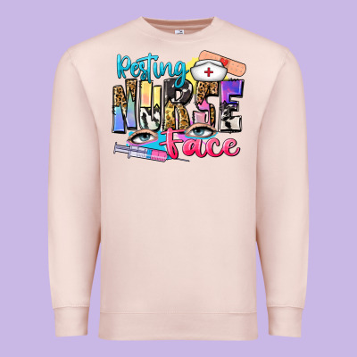 Resting Nurse Face Premium Sweatshirt Designed By Zillion Design Studio
