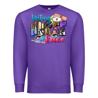 Purple resting nurse face Premium Sweatshirt - Zillion Design Studio