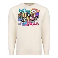 Sandshell resting nurse face Premium Sweatshirt - Zillion Design Studio