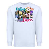 White resting nurse face Premium Sweatshirt - Zillion Design Studio