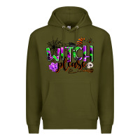 Army Green witch please Premium Hoodie - AdoDesignShop