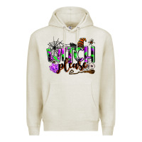 Oatmeal Heather witch please Premium Hoodie - AdoDesignShop