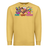 Antique Gold peace love nursing Premium Sweatshirt - Zillion Design Studio